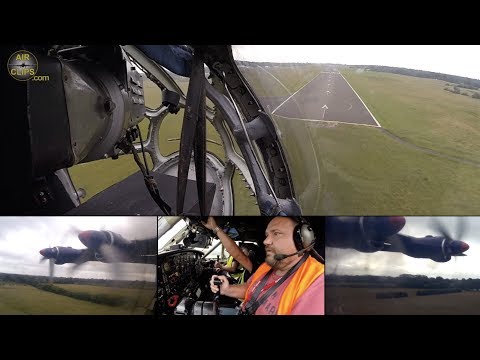 MUST SEE! Antonov 12 "Body building" at it's best - pilots wrestle down an old lady! [AirClips]