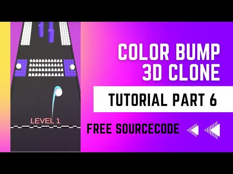 Color Bump 3D Android/ios Unity Tutorial - Part 6/7- Creating In Game Ui and Canvas - Hypercasual