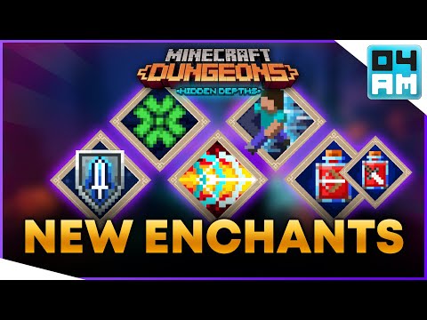 ALL NEW ENCHANTMENTS SHOWCASE - Hidden Depths DLC Update in Minecraft Dungeons