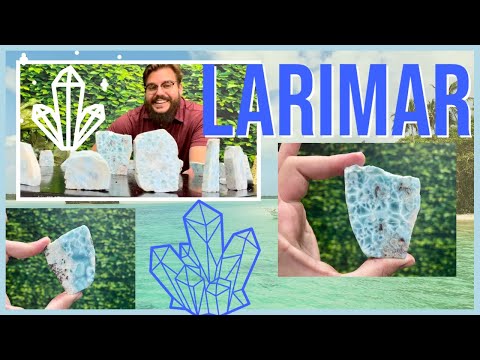 Larimar Stone "UNDERWATER SUNLIGHT" Very High Quality: Larimar Meaning & Healing Properties