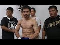 OMG! MANNY PACQUIAO RIPPED AF FOR KEITH THURMAN CLASH! LAST TRAINING SESSION