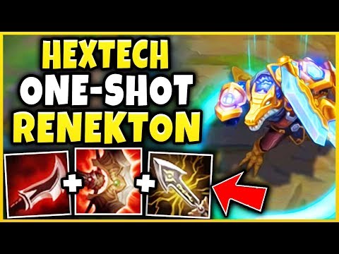 *NEW* MYTHIC RENEKTON ONE-SHOT BUILD! HEXTECH RENEKTON SKIN SPOTLIGHT! - League of Legends