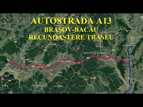 Autostrada A13, Brașov-Bacău, Recunoaștere traseu propus, Google Maps, #A13