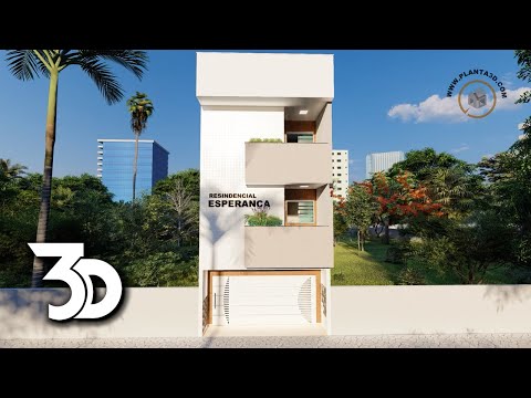 Projeto de KITNET apartamento pequeno flat studio para terrenos estreitos