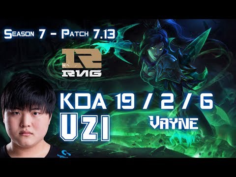 RNG Uzi VAYNE vs TRISTANA ADC - Patch 7.13 KR Ranked