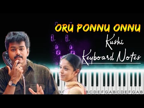 Kushi  | Oru Ponnu Onnu | Vijay | Jyothika | Hariharan | Keyboard Cover Notes | Fernandez