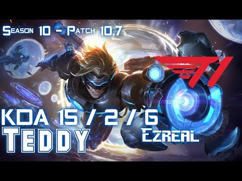 T1 Teddy EZREAL vs APHELIOS ADC - Patch 10.7 KR Ranked