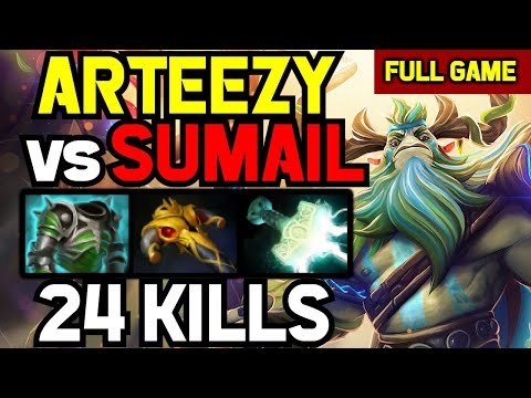 Arteezy CARRY Nature's prophet EPIC 1v5 RAMPAGE vs Sumail Spectre