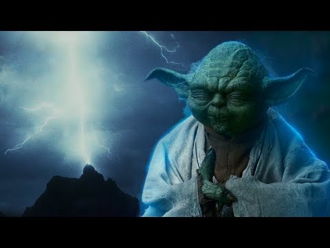 Yoda uses Force Lightning