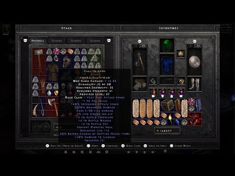 Amazing Luck Rolling my first CTA in Diablo II: Resurrected