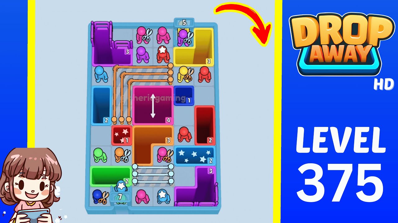 Drop Away Level 375 Walkthrough Solution