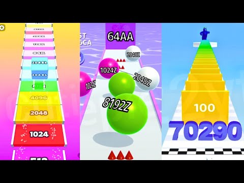 NEW UPDATED  - Jelly Run 2048 vs Ball Run 2048 Infinity vs 2048 Challenge Number Run Race 😎👍