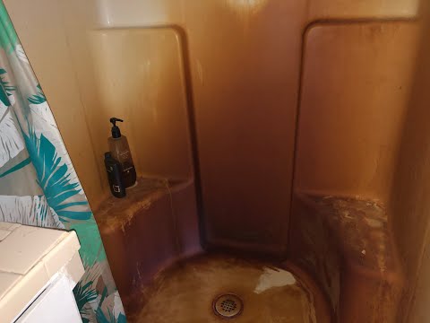 Removing Hard Well Water Stains from Shower with ZEP