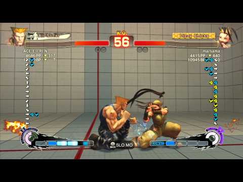 SSF4 AE 2012: ACE E I RI N (Guile) vs marsama (Ibuki) - Xbox Live Ranked Match