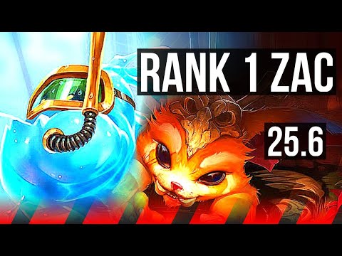ZAC vs GNAR (TOP) | Rank 2, Rank 1 Zac, 800+ games | BR Challenger | 25.6
