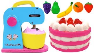 Making Squishy Strawberry Cake with Play Doh for Kids