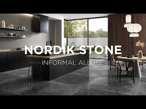 Flaviker Nordik Stone decortegel 60x120cm - Domino Black