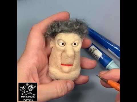 0042 Auntie Stop Motion Puppet - Articulated Eyes and Lipstick - MOREZMORE