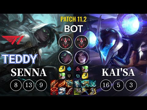 T1 Teddy Senna vs Kai'Sa Bot - KR Patch 11.2