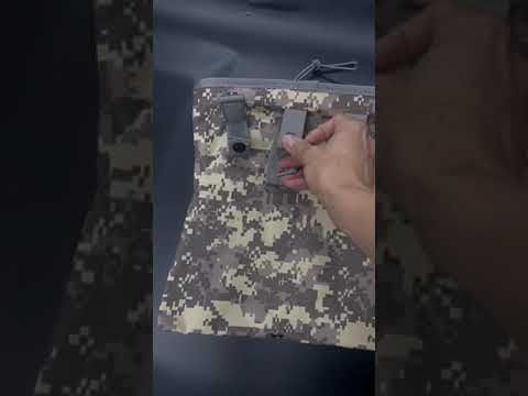 Сумка (подсумок) плотный для сброса магазинов (АК, РПК, AR-15) пиксель 25,5 х 29,5 см с Molle (НП) - фото 1 - id-p2290519111