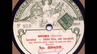 Giannina Russ with La Scala chorus - Norma: Casta Diva che inargenti (Fonotipia 39892)