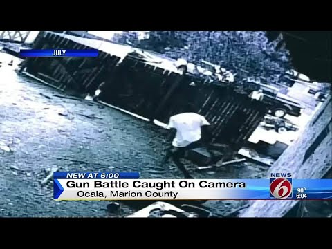 Gun battle caught on camera