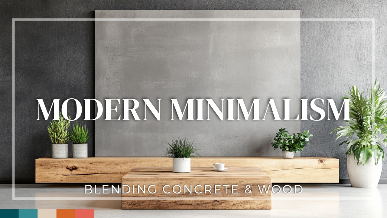 Modern Minimalism Meets Rustic Charm: Blending Concrete & Wood
