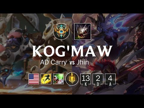 Kog'Maw ADC vs Jhin - NA Challenger Patch 8.19