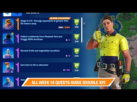All Week 14 Epic & Legendary Quest Challenges Guides in Fortnite Chapter 2 Season 5 (Double XP Week)