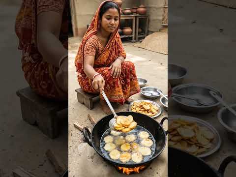 Homemade potato chips made in a clay oven in rural Bangladesh. #shorts #recipe #cooking #PotatoChips