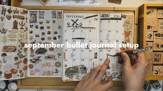 vintage bullet journal setup ∙ september 🧺 cottagecore aesthetic