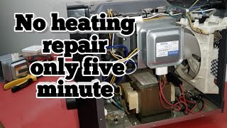 Microwave oven works but does not heat