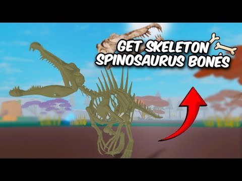 LOCATION OF SKELETON SPINOSAURUS🦴 - Animal Simulator Dinosaurs Halloween (UPDATE 2025)