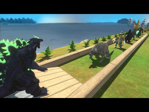 HEISEI GODZILLA VS GHIDORAH Oasis DEATH RUN - Animal Revolt Battle Simulator