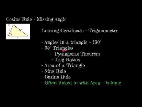Cosine Rule - Missing Angle