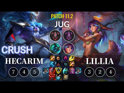 ASP Crush Hecarim vs Lillia Jungle - KR Patch 11.2