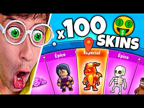 Abro x100 SOBRES 💎 por SKIN ÉPICA🤑! (Compro 30.000 Gemas) - Stumble Guys TEKENDO