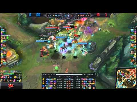 IG vs QG Tencent LPL Summer Split 2015 W7D2 Invictus Gaming vs Qiao Gu Game 2 highlights
