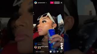 Jania Meshell Ends Her Live When Someone Asks Where's Her Son !!!