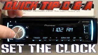 How to set the clock on your Pioneer DEH radio