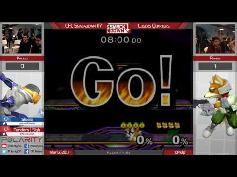 CFL Smackdown 117 Melee - Krudo (Sheik) vs Pengie (Fox) - Losers Quarters