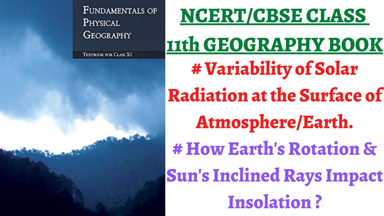 (P2C9) Variability of Solar Radiation at the Surface of Atmosphere and Earth,  Inclined Sun's Rays