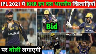IPL 2021: list of 10 Indian players bid Kolkata Knight Riders (KKR) in IPL Auction 2021