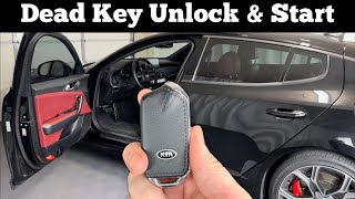How to Unlock & Start 2018 - 2021 Kia Stinger With A Dead Remote Key Fob Battery
