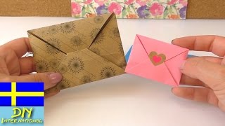 Vik ett sött origami kuvert | super enkelt och snabbt