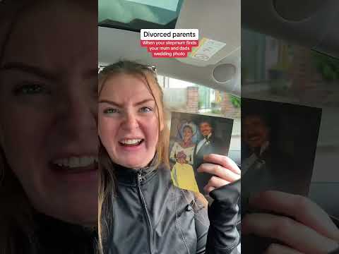 Divorced parents when your stepmum finds your mum and dads wedding photo 😂#shorts