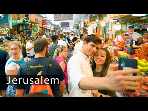 JERUSALEM. Machaneh Yehudah Market. Colorful Middle Eastern Bazaar