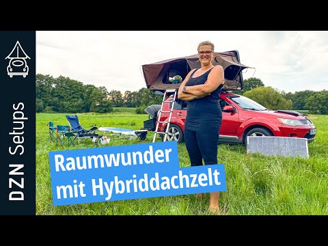 , title : 'Vanessas Raumwunder mit Hybriddachzelt | DZN Setup: Mitsubishi Outlander mit DIY Hybrid- Dachzelt'
