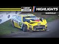 Stack-up on restart sends cars spinning, Blaney into wall