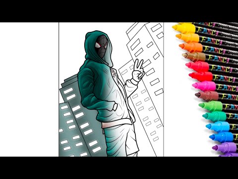 BLACK Spiderman Coloring Page | Talk About [NCS Release]